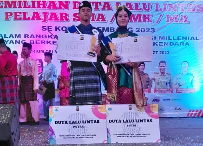Andi, Syahda dan Ginda Terpilih Jadi Duta Lalu Lintas Kota Palembang 2023
